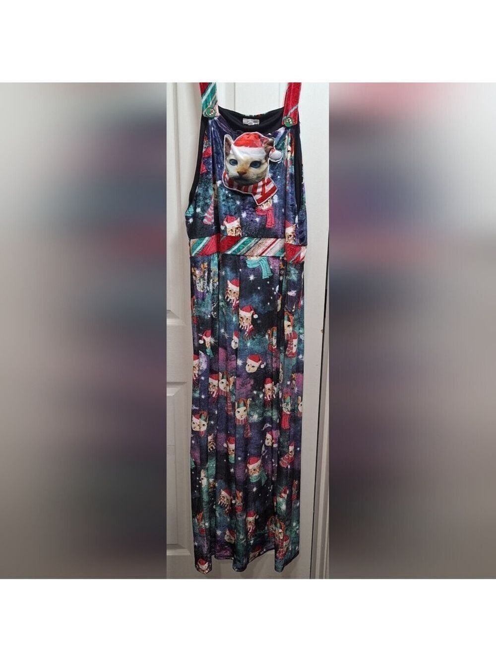 Eyeshadow Cat Print Jumper Overall Extra Large